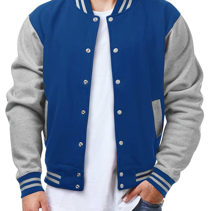 Men's Baseball Sports Active Windproof Jackets Men's Simple Style Clothing For Autumn Winter As Gifts Workout Training
