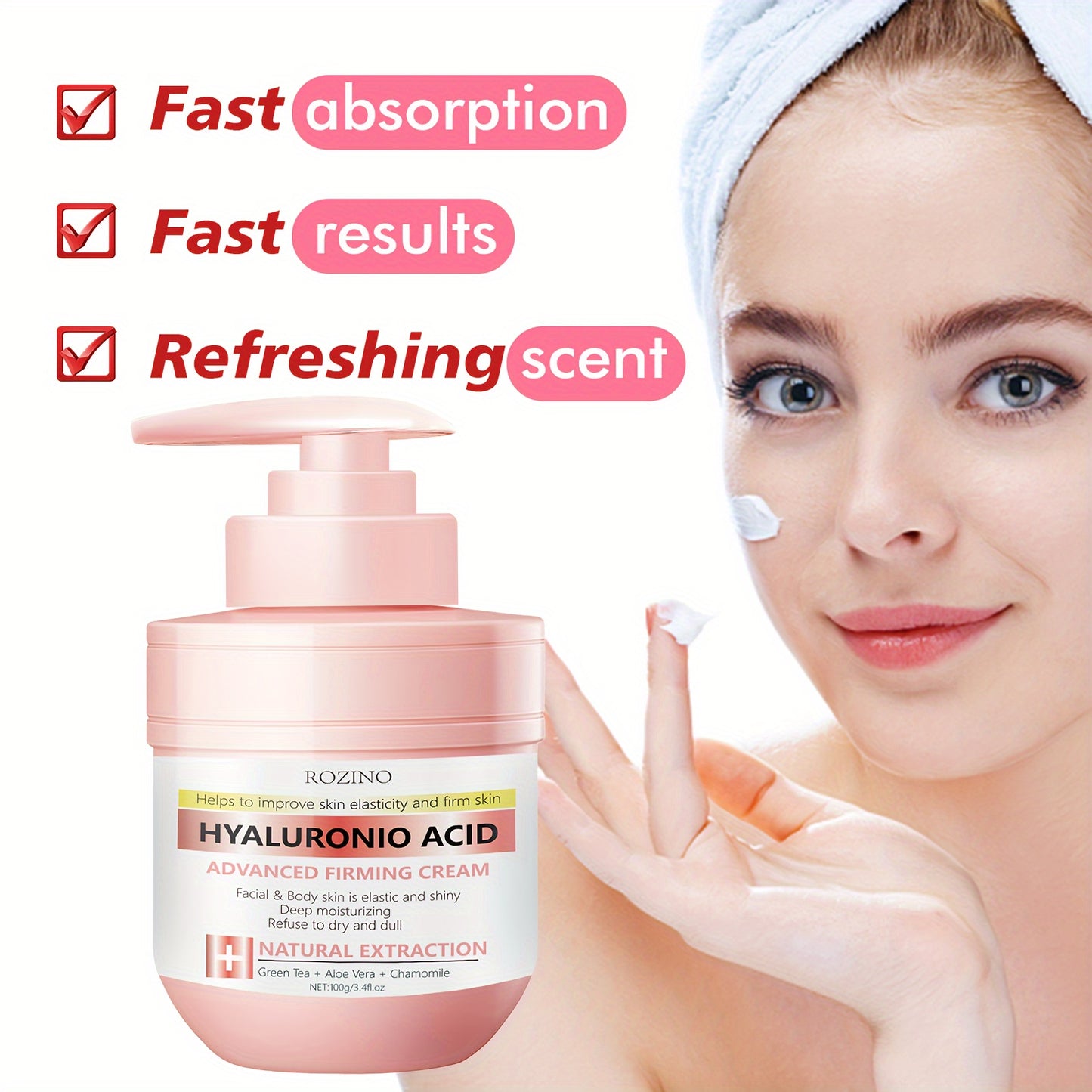 3.53oz Firming Face Cream Improves Skin Elasticity, Tightens Skin, Makes Face And Body Elastic, Shiny And Moisturized !