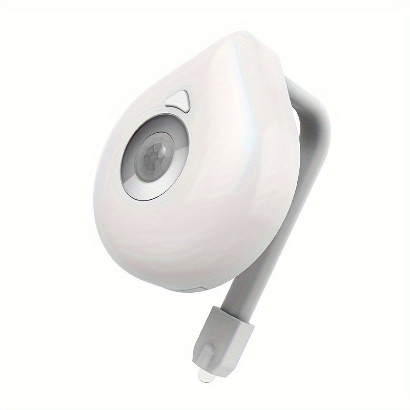 1pc Smart LED Toilet Night Light - PIR Motion Sensor, 16-Color RGB Washroom Accent, Human Body Induction, Hanging Bowl Lighting for Hotel & Home Bathrooms