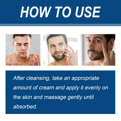 1.69oz Men's Face Cream, Contains Retinol, Hyaluronic Acid And Vitamin E, Firming Hydrating Skin Face Cream