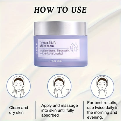 5pcs Neck & Face Cream - Firming And Lifting, Light Beige Tightening Cream for Neck And Face, Designed to Improve The Appearance Of Neck, 1.69oz