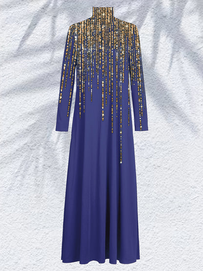 Women'S Elegant Islamic Abaya Dress - Long Muslim Robe with Golden Bead Accents, Black Formal & Casual Islamic Gown for Everyday, Weddings, Travel - Modest Muslim Clothing, Muslim Dress, Vacation Outfit, High Collar Design, M
