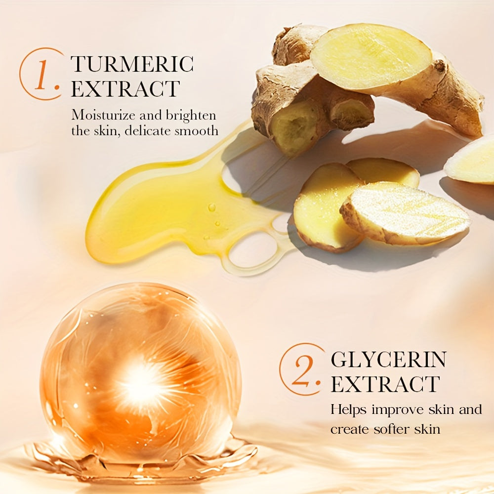 30g/1.06oz, Turmeric Face Cream With Vitamin C - Skin Brightening Moisturizer, For All Skin Types, With Turmeric And Glycerin Extracts For Smooth, Radiant Complexion With Plant Squalane