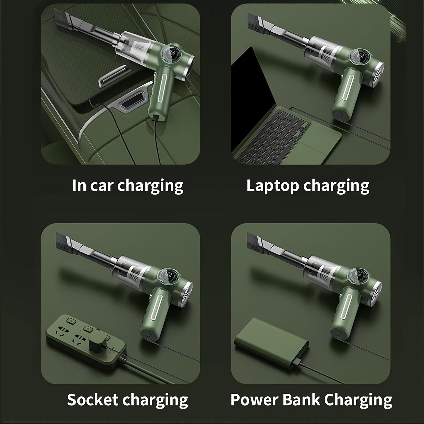 Wireless Automobile Vacuum Cleaner Portable Robot Cleaner Handheld Vacuum Pump Cordless for Car Home