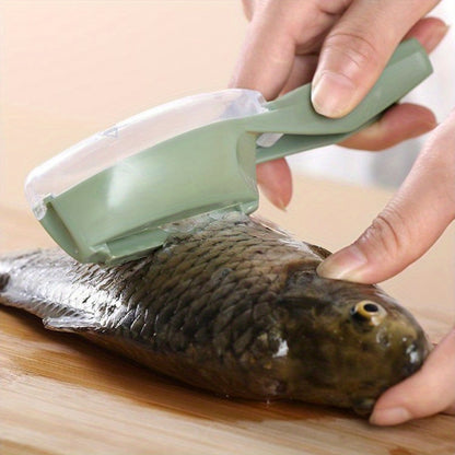 1pc Plastic Fish Scale Remover Brush - Durable Seafood Scale Scraper, Kitchen Fish Scale Cleaner, Household Seafood Processing Tool