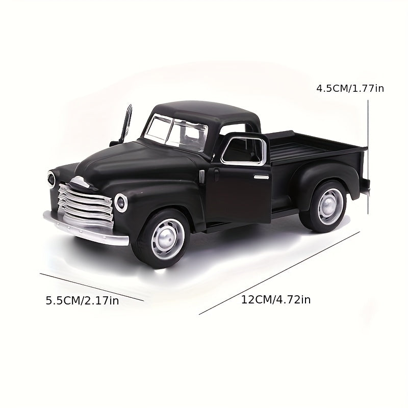 Simulation 1:32 Alloy Vintage Pickup Truck Model Children'S Toys Automobile Pendulum Parts Huili Car Model Boy Toys Christmas, Halloween Gift