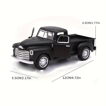 Simulation 1:32 Alloy Vintage Pickup Truck Model Children'S Toys Automobile Pendulum Parts Huili Car Model Boy Toys Christmas, Halloween Gift