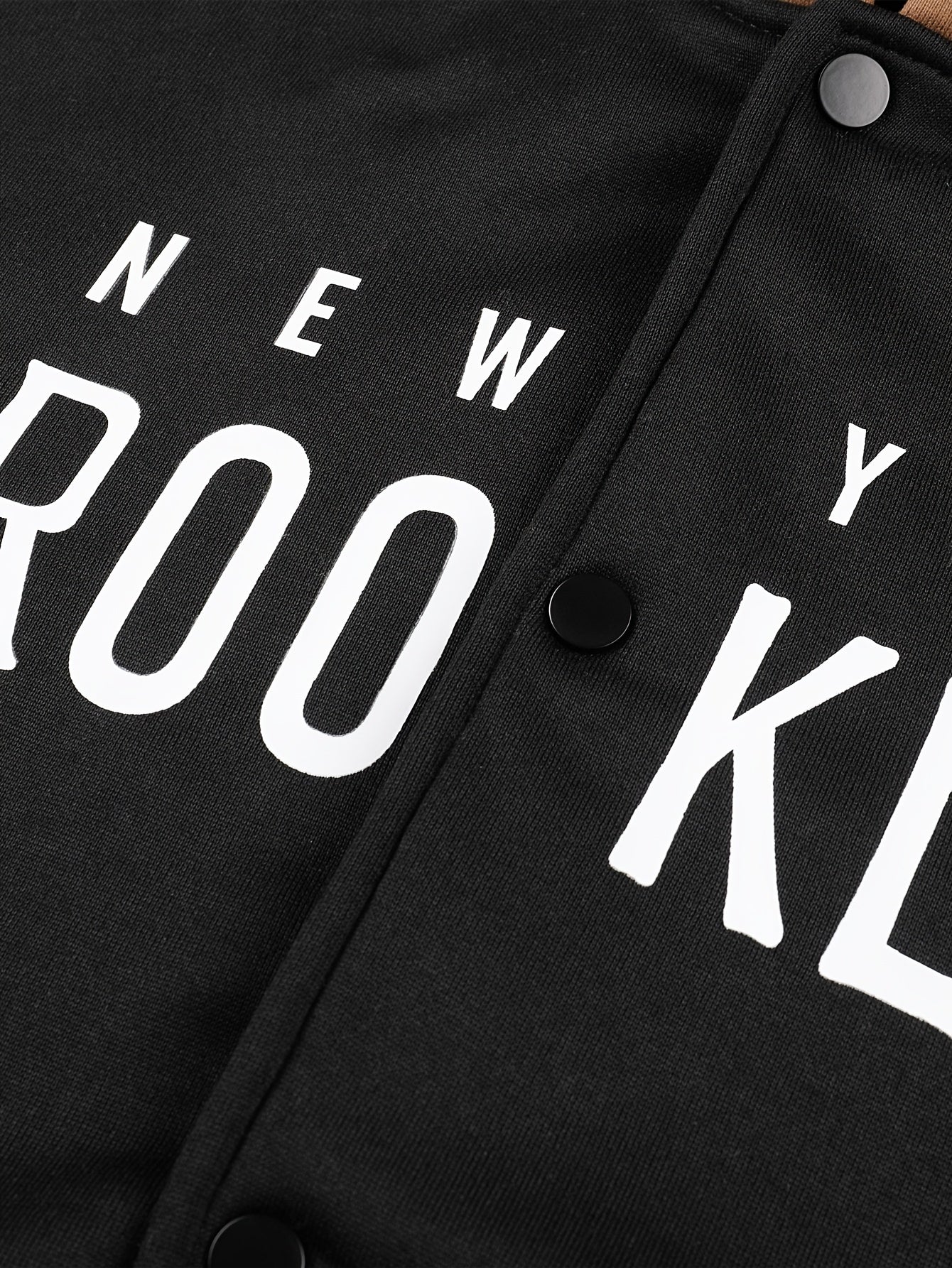 Men'S New Fall/Winter Casual Printed Hooded Baseball Jacket, Knitted Fabric, Regular Fit, Long Sleeve, Letter Pattern, Pocket, Single Button Closure, Daily & Leisure Wear