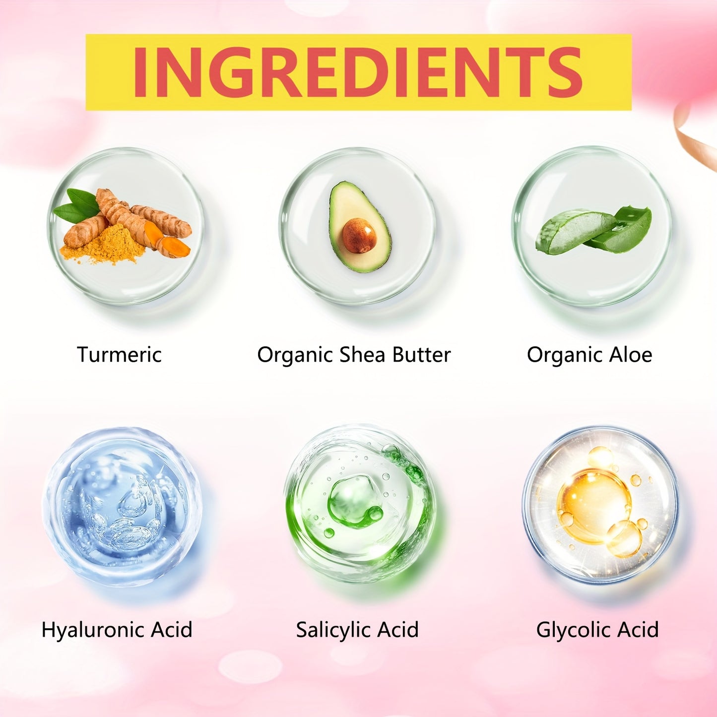 4pcs Salicylic Acid Turmeric Face Cream, Contains Turmeric, Aloe Vera, Ganoderma Lucidum, Salicylic Acid, Deeply Moisturizes And Nourishes The Skin, Making It Look Non-greasy, Smooth And Moisturizing Cream 2.03oz/1pc, Ideal F