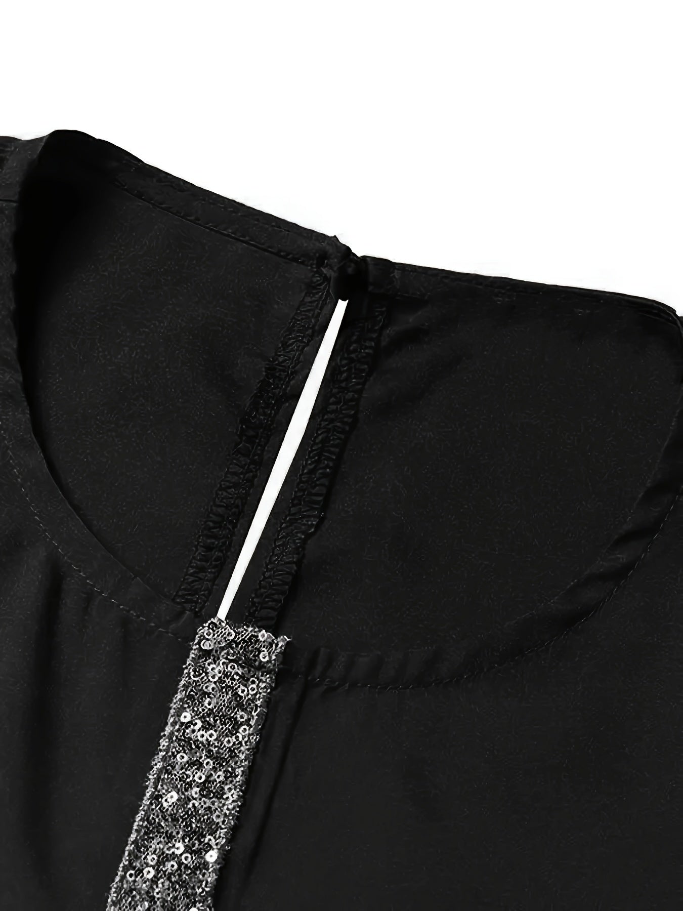 Middle Eastern Solid Color Long Sleeve Muslim Abaya Casual Sequined Dress
