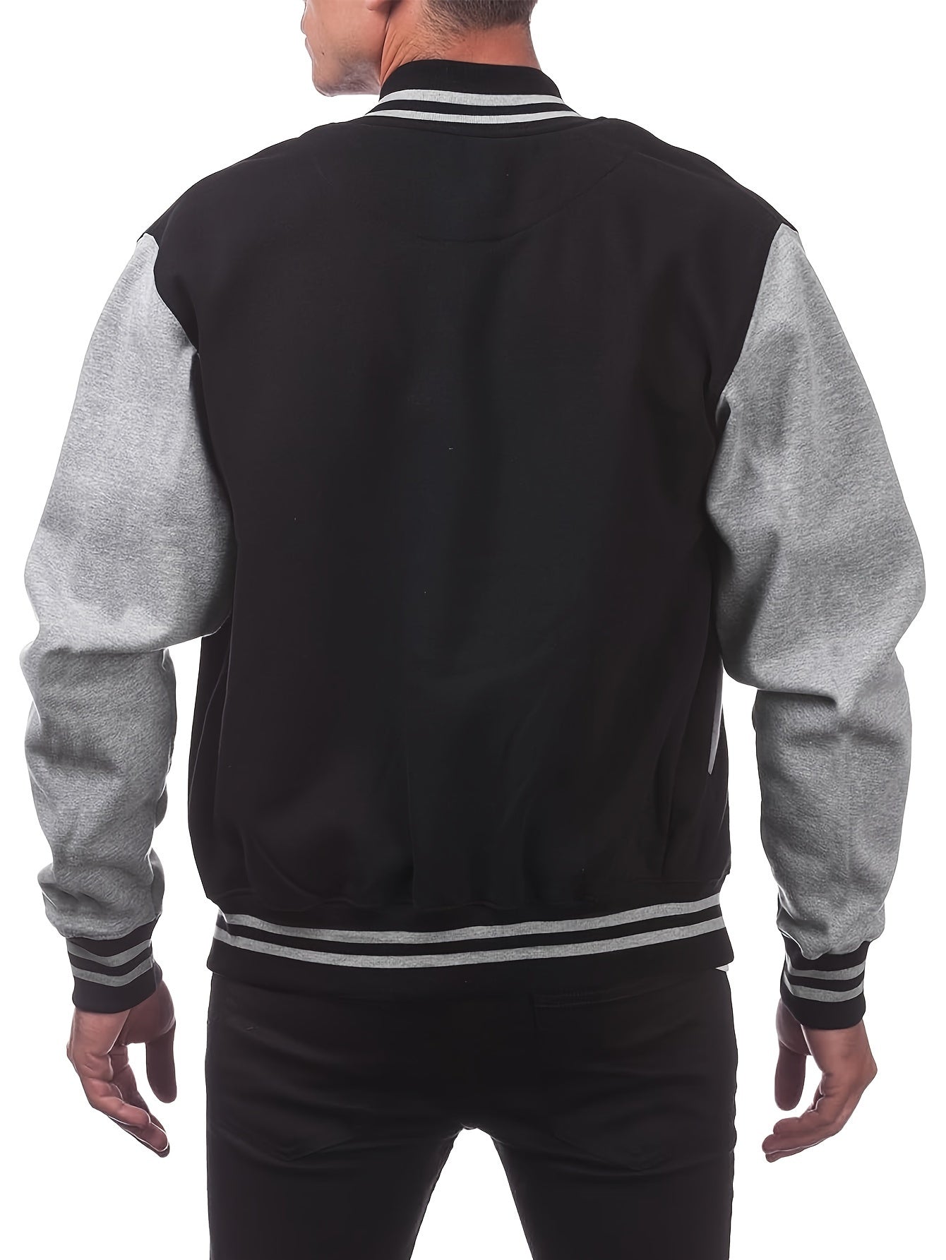 Men's Baseball Sports Active Windproof Jackets Men's Simple Style Clothing For Autumn Winter As Gifts Workout Training