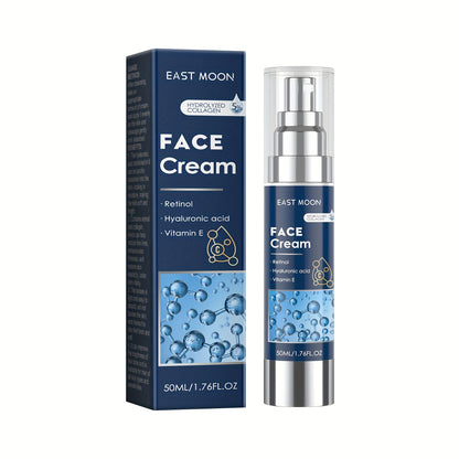 1.69oz Men's Face Cream, Contains Retinol, Hyaluronic Acid And Vitamin E, Firming Hydrating Skin Face Cream