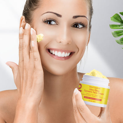 4pcs Salicylic Acid Turmeric Face Cream, Contains Turmeric, Aloe Vera, Ganoderma Lucidum, Salicylic Acid, Deeply Moisturizes And Nourishes The Skin, Making It Look Non-greasy, Smooth And Moisturizing Cream 2.03oz/1pc, Ideal F