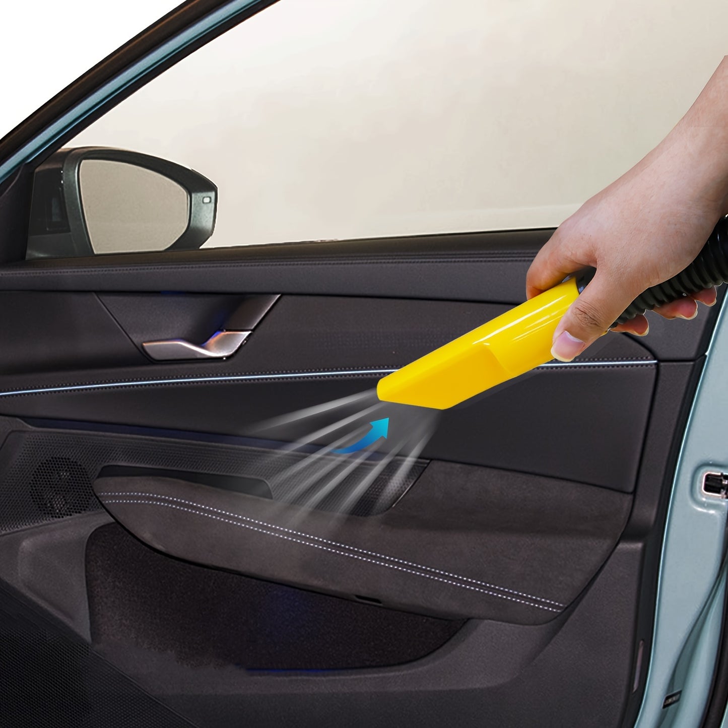 Large Capacity Vehicle Mounted Cylinder Style Double Use Bucket Vacuum Cleaner, Portable Multi Function Tool for Automobile Interior Cleaning