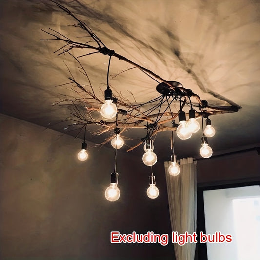 Modern Chic Industrial Dining Chandelier - Adjustable DIY Lighting With 3/5/6/8 Heads - Antique Classic Ceiling Spider Lamp Light Pendant - Metal & Glass - For Dining Room, Kitchen, Restaurant - Perfect Gift for Housewarming