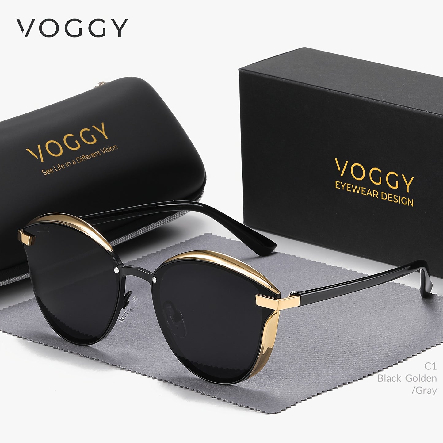 [sunglasses]VOGGY Retro Butterfly Polarized Fashion Glasses, Metal Frame for Men & Women - Perfect for Driving,,,, & Parties, Gifts