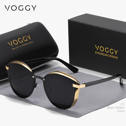 [sunglasses]VOGGY Retro Butterfly Polarized Fashion Glasses, Metal Frame for Men & Women - Perfect for Driving,,,, & Parties, Gifts