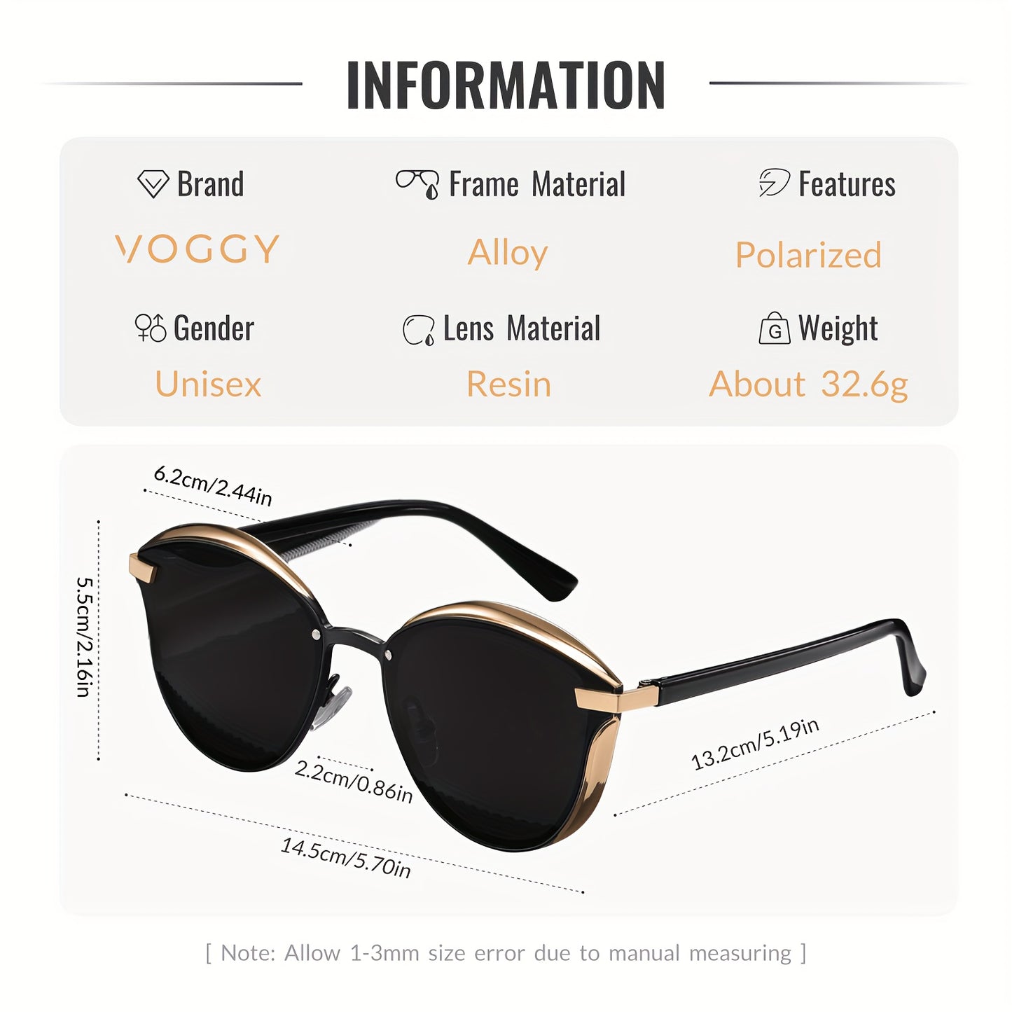 [sunglasses]VOGGY Retro Butterfly Polarized Fashion Glasses, Metal Frame for Men & Women - Perfect for Driving,,,, & Parties, Gifts