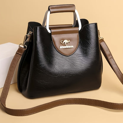 Perfect Lily Women'S Vintage Crossbody Bag - Adjustable Shoulder Strap, Synthetic Faux Leather, Zipper Closure, Light Brown with Golden-Tone Hardware, Elegant Design for Short Trips & Everyday Use, Small Crossbody Bag