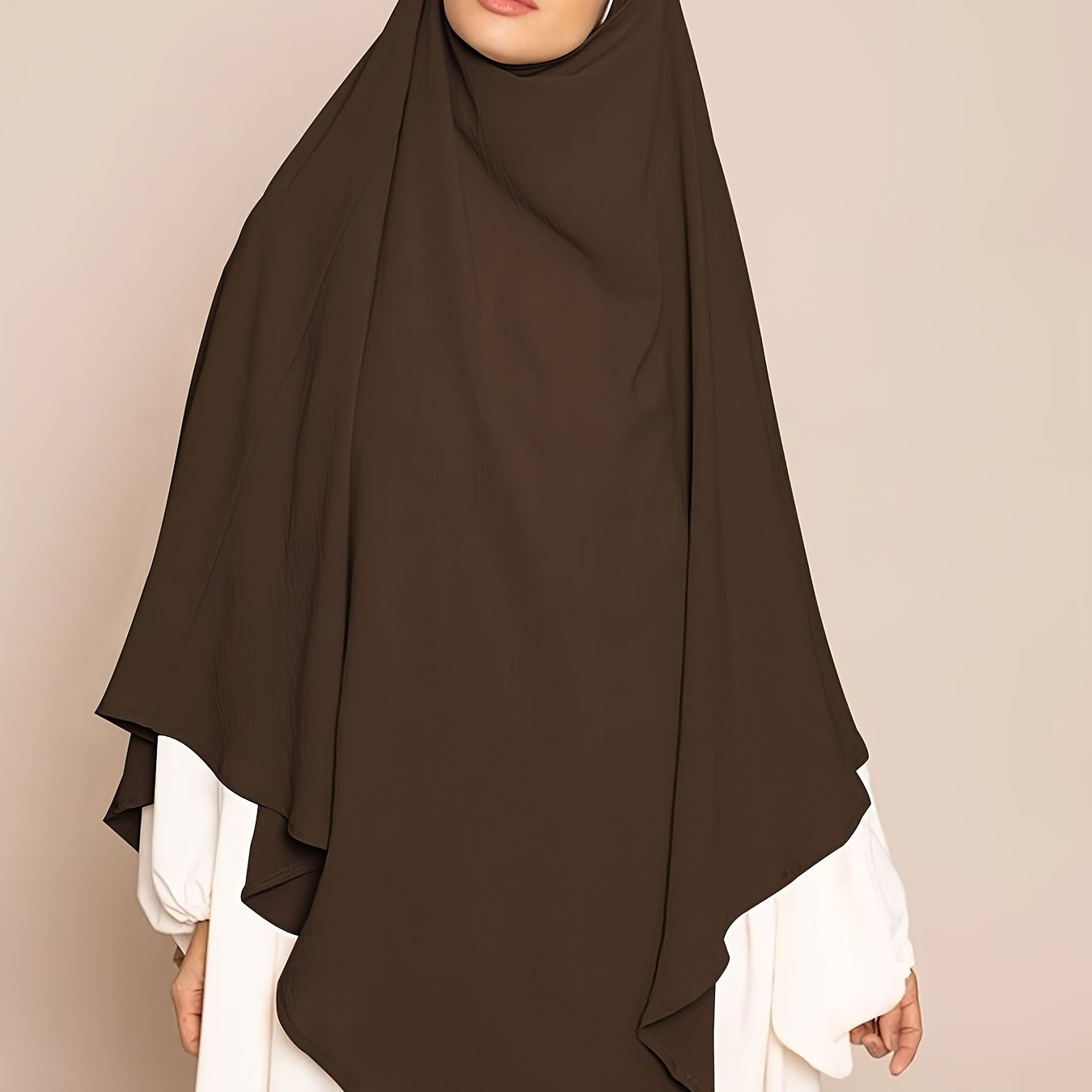 1pc Elegant Women'S Abaya Headscarf - Lightweight Breathable Islamic Hijab, Modest Muslim Robe, All-Season Travel & Everyday Hijab, Easy-to-Wear Abaya for Women, Islamic Clothing, Minimalist Design, Comfortable Fit, Hijabi Fa