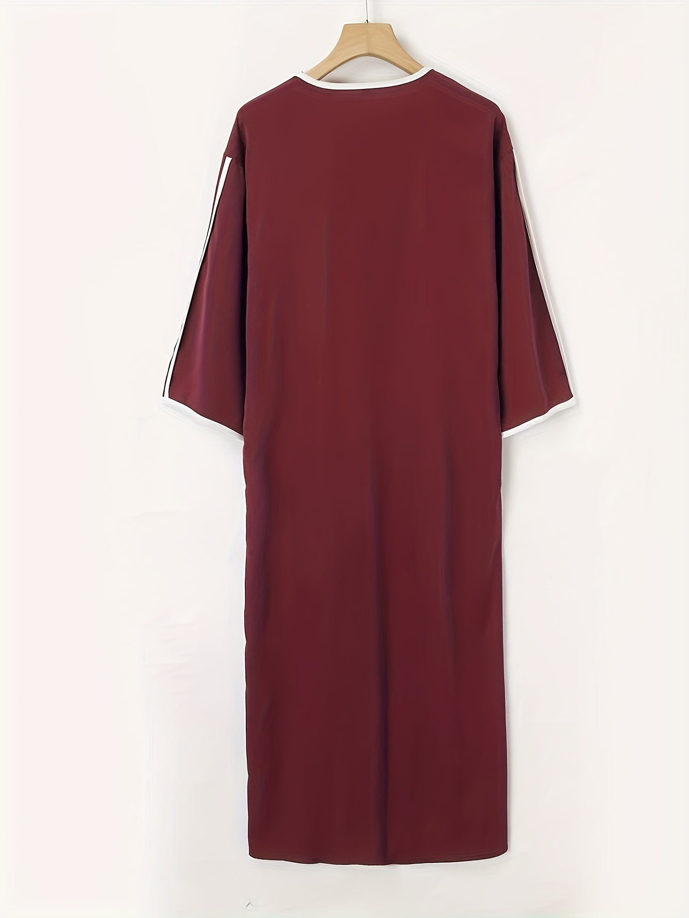 2024 New Middle Eastern Arabic Long-Sleeve Red Envelope Men's Muslim Robe