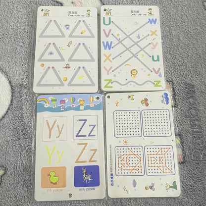 122 Pages Reusable Magic Practice Copybook Set,Whole Brain development Training,Pen Control Training and Drawing Education Workbook,Learning Writing Skills,Classroom Education