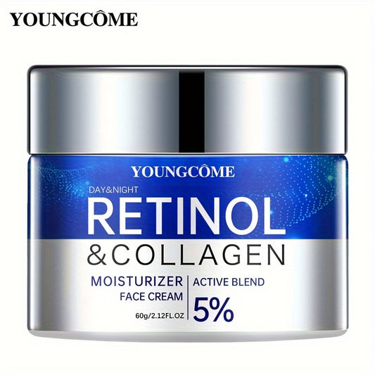 1.06/2.12oz Retinol & Collagen Moisturizer Face Cream, Can Sooth Dry Skin, Lubricate And Tighten Skin, Make Skin Tender And Delicate, Suitable For All Skin Types, And Make Your Skin Look Young With Plant Squalane