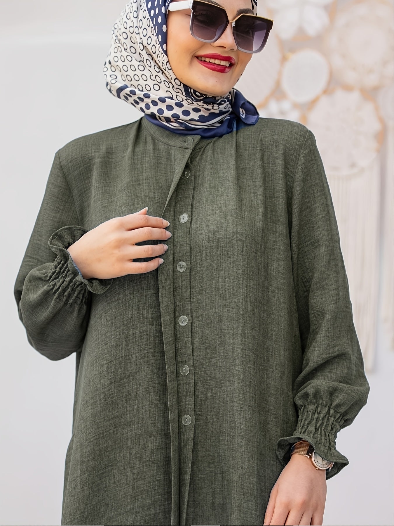 Middle East Ramadan Elegant Pure Muslim Casual Pants Set - Fashionable and Comfortable Design, Perfect for Daily Wear