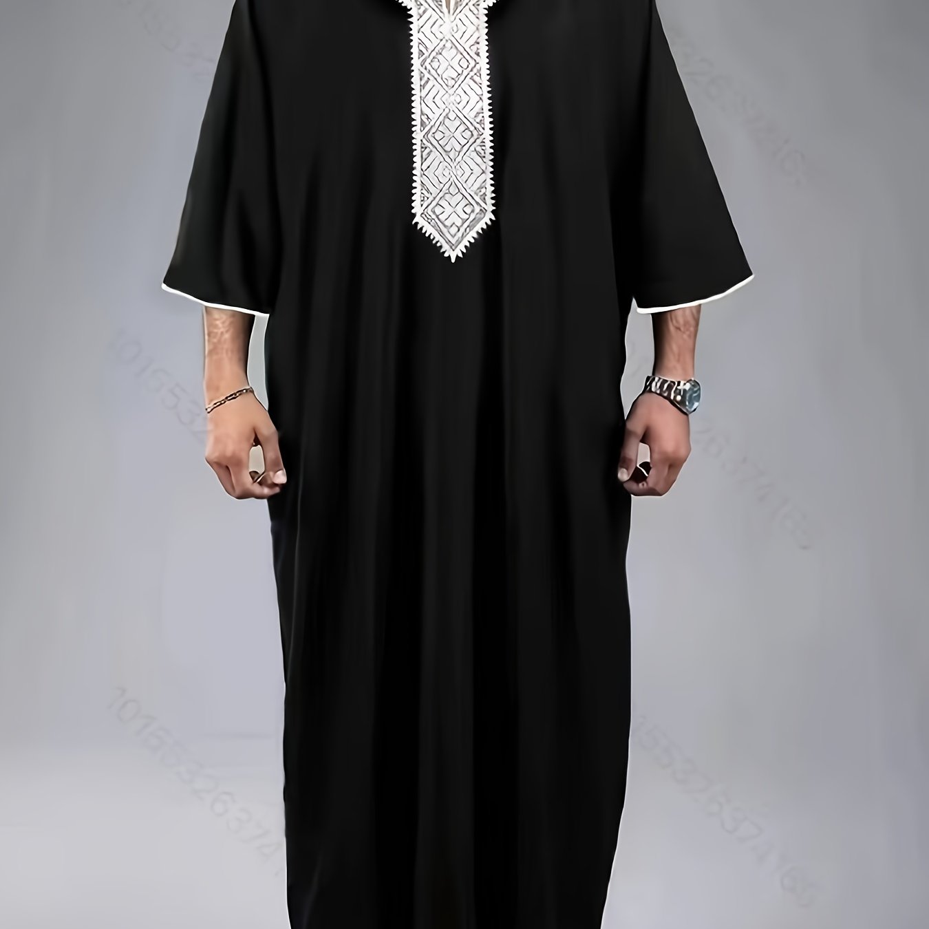 Men's White Lace Vintage Robe