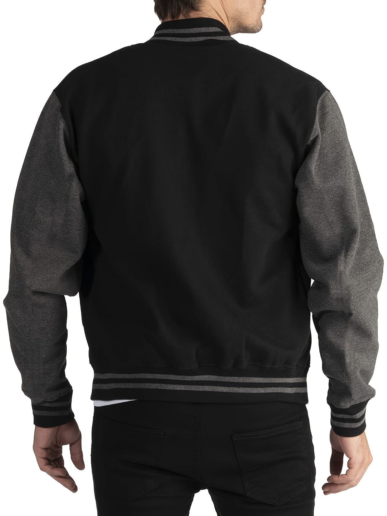 Men's Baseball Sports Active Windproof Jackets Men's Simple Style Clothing For Autumn Winter As Gifts Workout Training