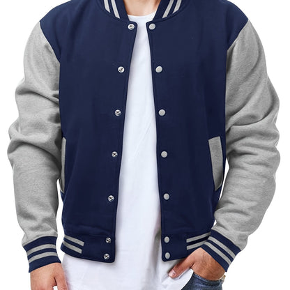 Men's Baseball Sports Active Windproof Jackets Men's Simple Style Clothing For Autumn Winter As Gifts Workout Training