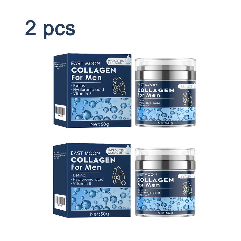 [Moisturizing Face Cream] 2pcs, Daily Facial Moisturizing Cream - Men's Face Cream, Containing Retinol, Aloe, Tocopherol and Hyaluronic Acid - Suitable for All Skin Types, 50g/ 1.76oz
