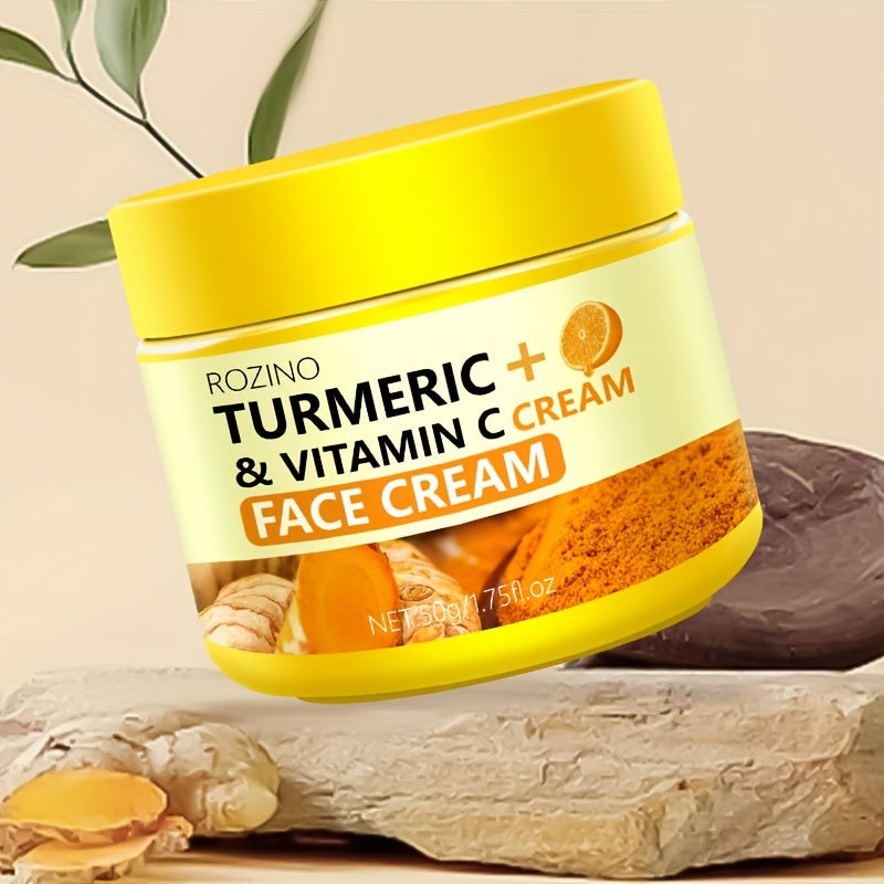 50g Turmeric Face Cream, Radiance Lazy Cream, Moisturize and Rejuvenate Skin, Facial Concealer, Invisible Pore, Naked Makeup