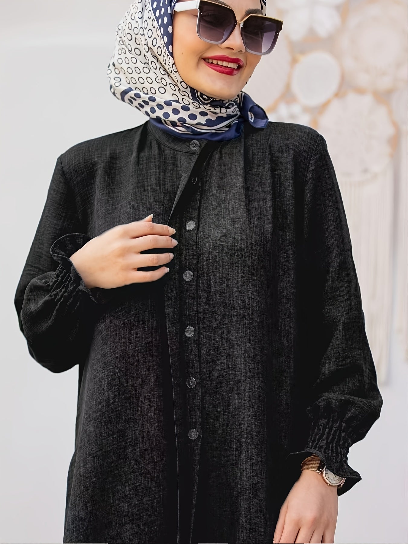 Middle East Ramadan Elegant Pure Muslim Casual Pants Set - Fashionable and Comfortable Design, Perfect for Daily Wear