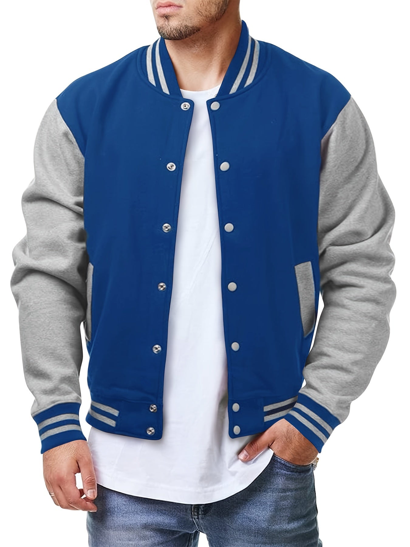 Men's Baseball Sports Active Windproof Jackets Men's Simple Style Clothing For Autumn Winter As Gifts Workout Training