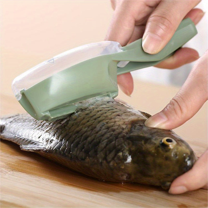 1pc Plastic Fish Scale Remover Brush - Durable Seafood Scale Scraper, Kitchen Fish Scale Cleaner, Household Seafood Processing Tool