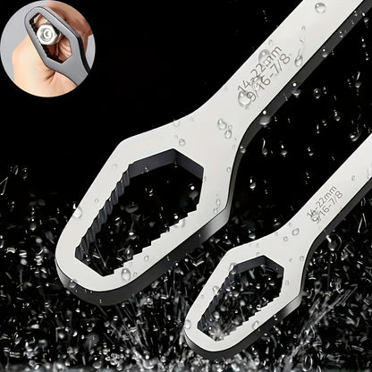 2pcs Universal Torx Wrench Set - 3-17mm and 8-22mm Sizes, Adjustable for Easy Automobile Maintenance, Double-Ended for Self-Tightening Convenience