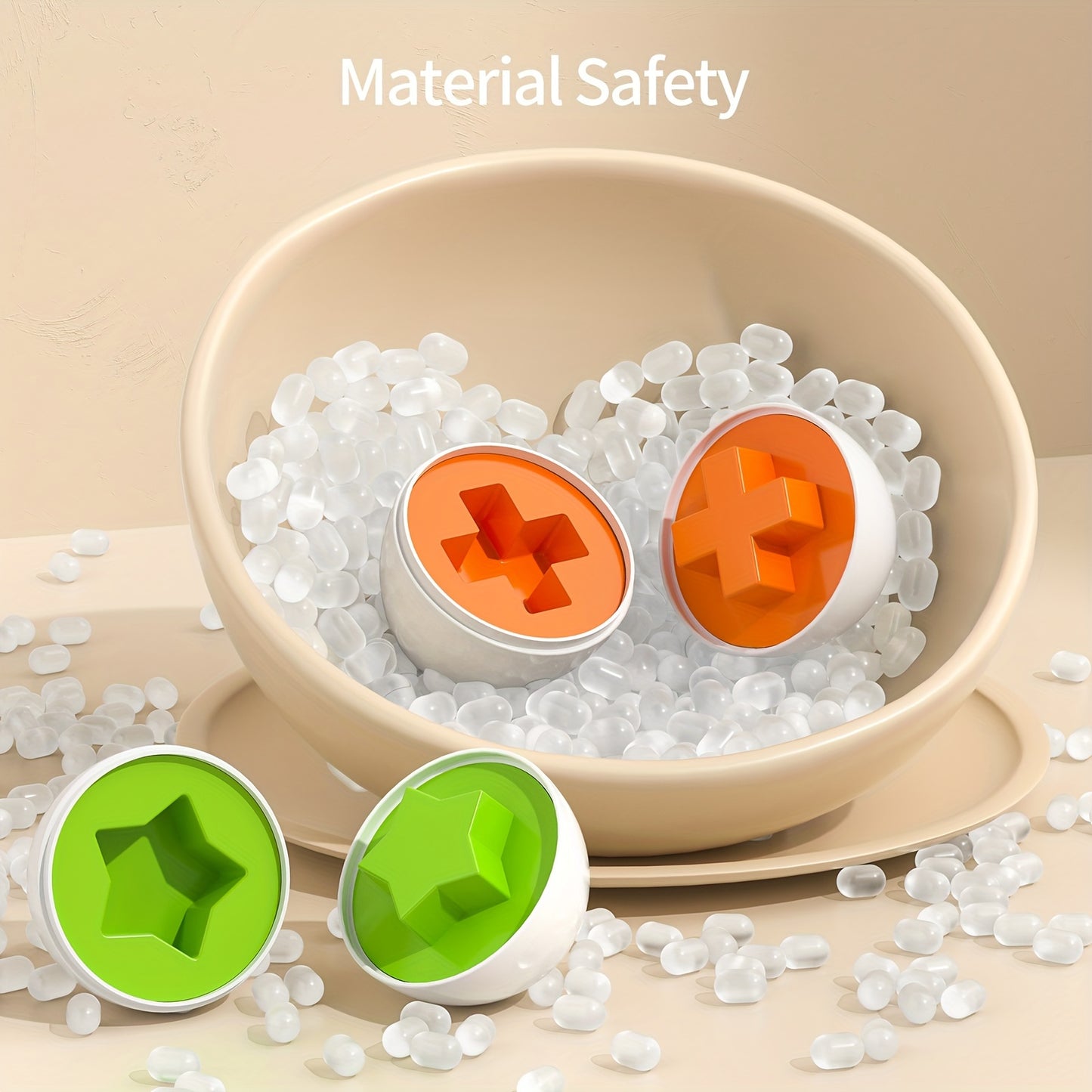 BABYHOME 12pcs Colorful Egg Shaped Jigsaw Puzzle Toy Set - Enhance Fine Motor Skills, Hand-Eye Coordination, And Early Learning for Toddlers And Preschoolers