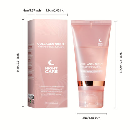 Hydrating Collagen Night Mask, 2.54oz - Gentle & Non-Irritating, Moisturizing Firming Face Care for All Skin Types,, Collagen Filling, Face Care