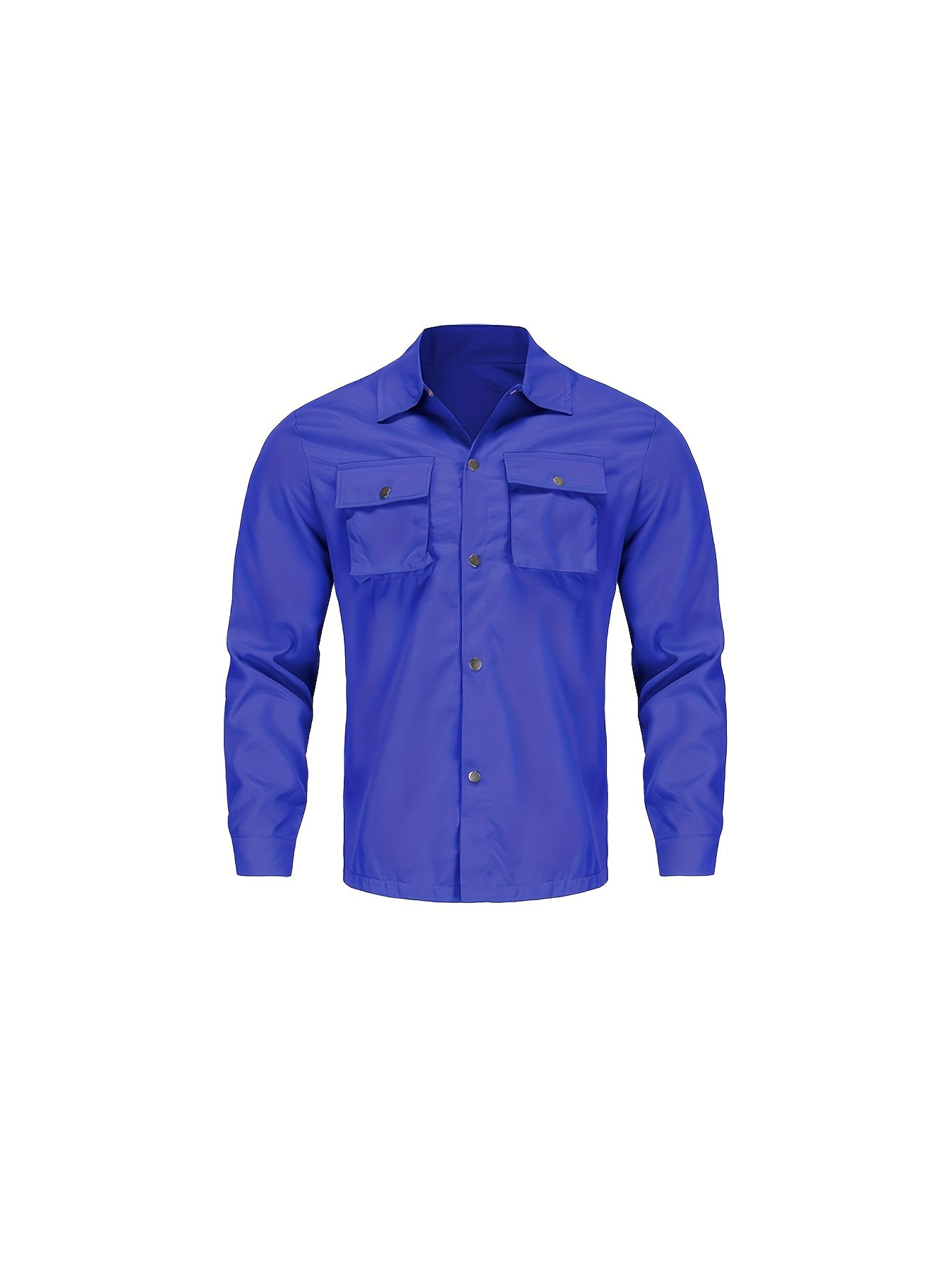 Men'S Stylish Casual Button-Up Shirt - Vibrant Blue, Long Sleeve, Casual Attire, Casual Wear | Vibrant Shirt | Casual Style Shirt