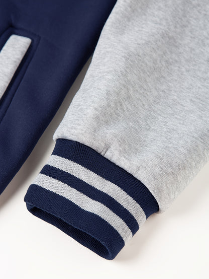 Men's Baseball Sports Active Windproof Jackets Men's Simple Style Clothing For Autumn Winter As Gifts Workout Training