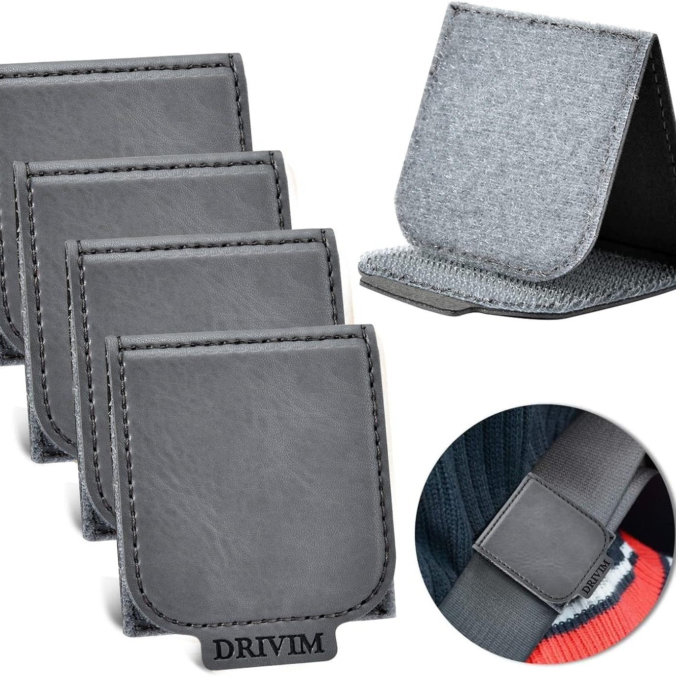 4 Pack PU Leather Car Seatbelt Clip For Vehicle Automobile Comfort Universal Shoulder Neck Strap Positioner For Adults