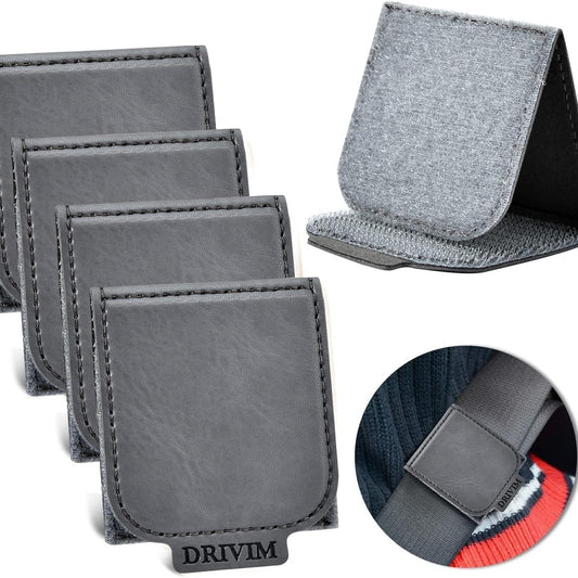 4 Pack PU Leather Car Seatbelt Clip For Vehicle Automobile Comfort Universal Shoulder Neck Strap Positioner For Adults