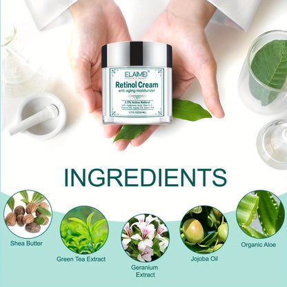 ELAIMEI 2pcs 100ml/3.4Oz Retinol Cream, Retinol Collagen Face Cream, Retinol Moisturizing Cream, Deep Hydration, Skin Firming, Suitable For All Skin