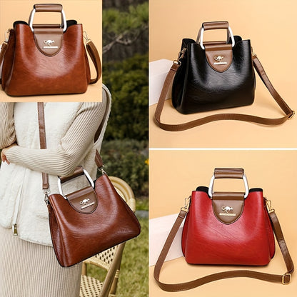 Perfect Lily Women'S Vintage Crossbody Bag - Adjustable Shoulder Strap, Synthetic Faux Leather, Zipper Closure, Light Brown with Golden-Tone Hardware, Elegant Design for Short Trips & Everyday Use, Small Crossbody Bag