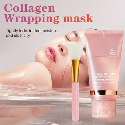 Hydrating Collagen Night Mask, 2.54oz - Gentle & Non-Irritating, Moisturizing Firming Face Care for All Skin Types,, Collagen Filling, Face Care