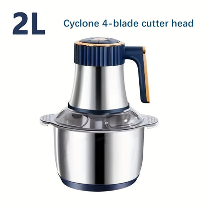 2L/3L/5L Stainless Steel Meat Grinder with 5-Speed Control & 30000 RPM Motor - Rapid Straining Technology for Chopping Onions, Garlic, Vegetables - Ideal for Salads, Soups, Noodles - European Plug (220-240V), Meat Grinders fo