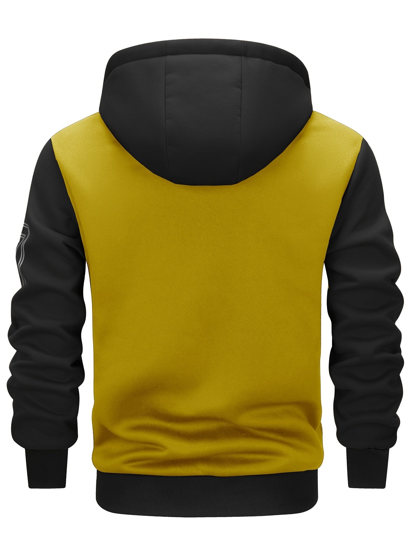 Men'S New Fall/Winter Casual Printed Hooded Baseball Jacket, Knitted Fabric, Regular Fit, Long Sleeve, Letter Pattern, Pocket, Single Button Closure, Daily & Leisure Wear