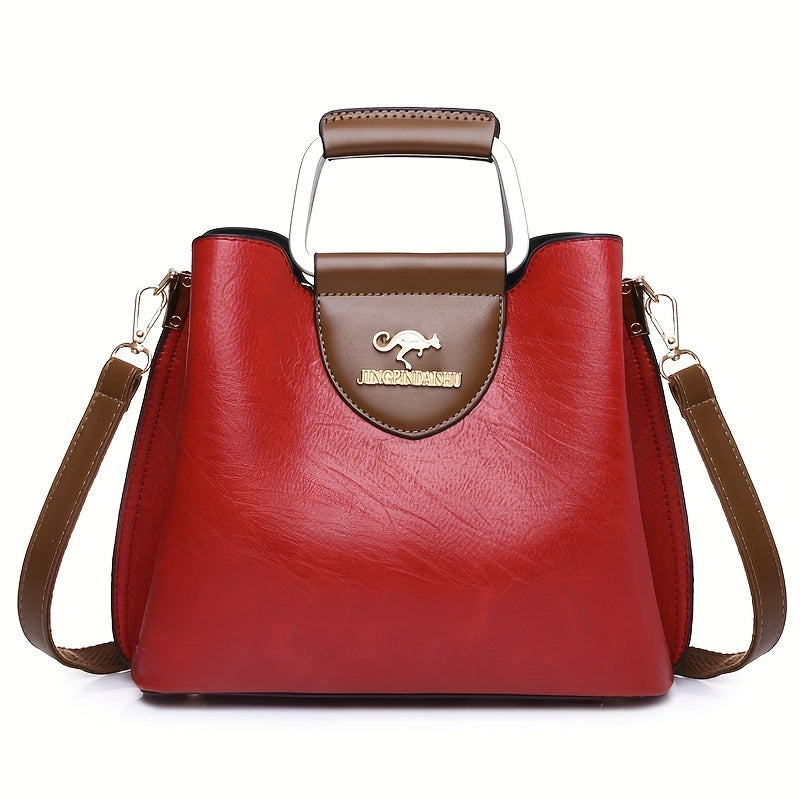Perfect Lily Women'S Vintage Crossbody Bag - Adjustable Shoulder Strap, Synthetic Faux Leather, Zipper Closure, Light Brown with Golden-Tone Hardware, Elegant Design for Short Trips & Everyday Use, Small Crossbody Bag