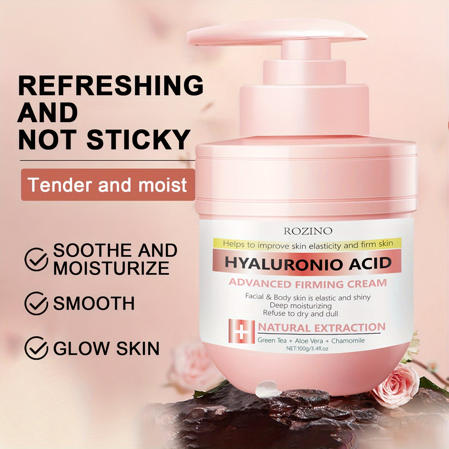 3.53oz Firming Face Cream Improves Skin Elasticity, Tightens Skin, Makes Face And Body Elastic, Shiny And Moisturized !
